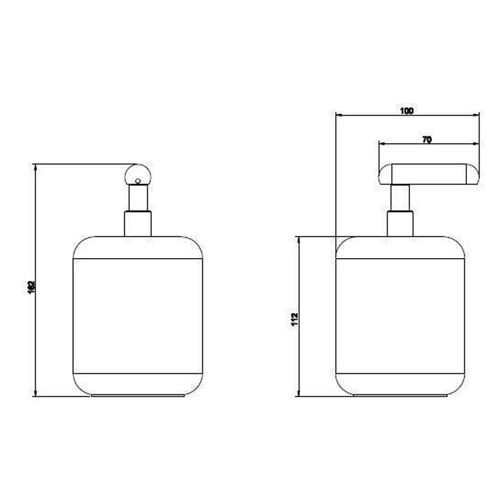 Gessi Дозатор для жидкого мыла настольный, Goccia, 38038#031 цвет: хром/черный