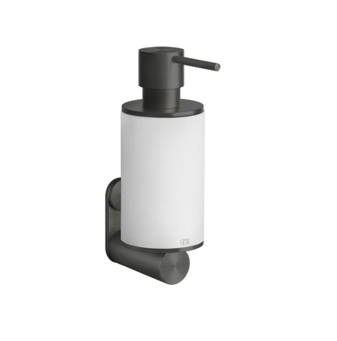 Gessi Дозатор для жидкого мыла, настенный, 316, 54713#707 цвет: белый/brushed black metal pvd