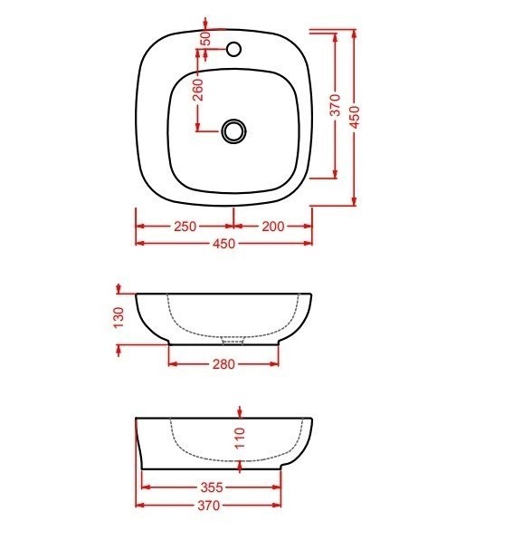 ArtCeram раковина (накладная), dal002 01 00 dial цвет: белый глянцевый