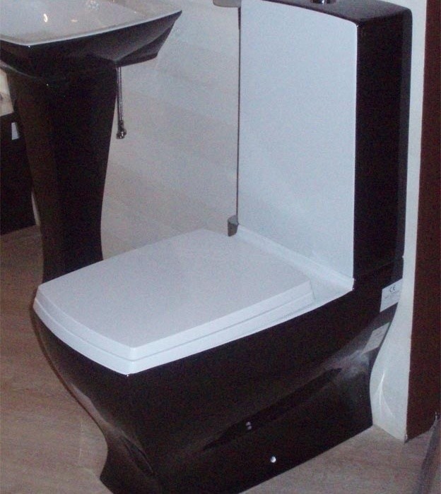 ArtCeram унитаз напольный (компакт | моноблок), jzv003 01 50 jazz цвет: черный