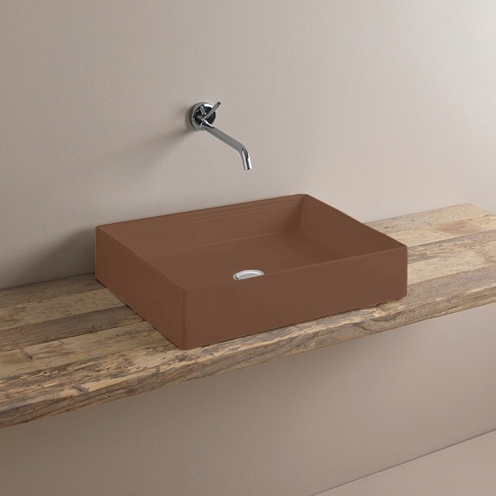 ArtCeram раковина (накладная), scl002 40 00 scalino цвет: коричневый матовый