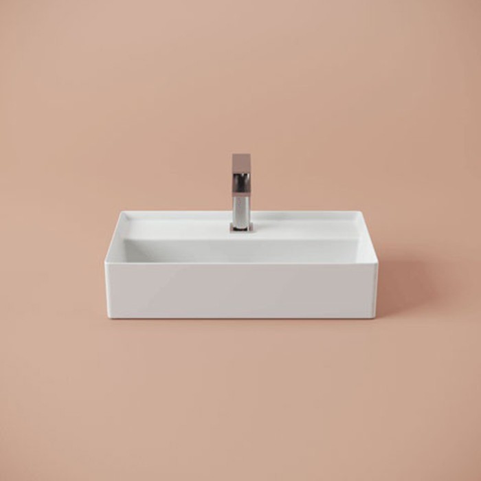 Раковина накладная 50х27см, с 1 отв., Artceram Scalino, SCL006 05 00 цвет: белый