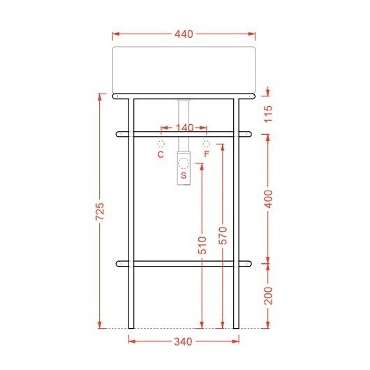 ArtCeram консоль под раковину, aca058 05 vogue цвет: белый матовый