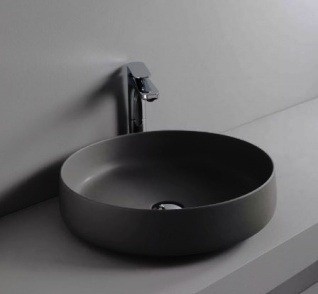 ArtCeram раковина (накладная), col002 17 00 cognac цвет: черный матовый