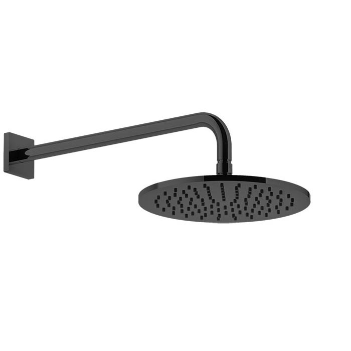 Gessi Душевая головка шарнирная для настенного крепления на 1/2” d250мм, Rilievo, 59148#299 цвет: nero xl