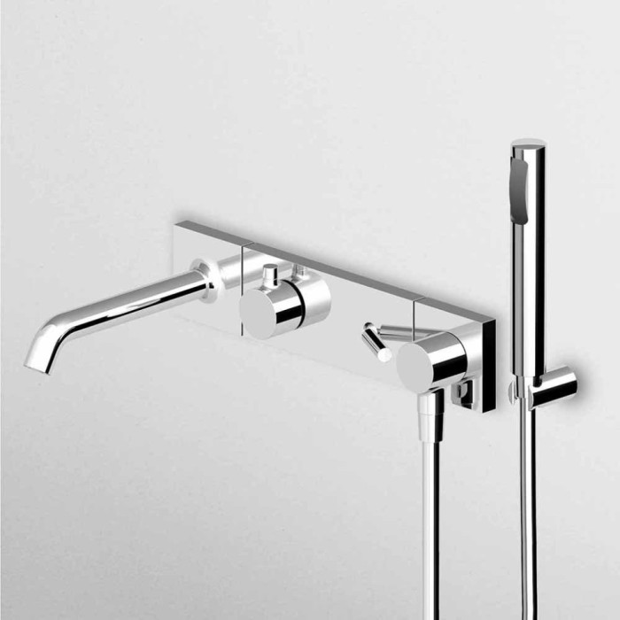 Zucchetti однорычажный смеситель для ванны-душа, pan+, хром арт. zp8044 r99696