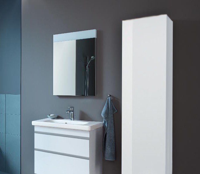 Duravit шкаф-пенал подвесной, durastyle, ds1218r2222 цвет: белый глянцевый