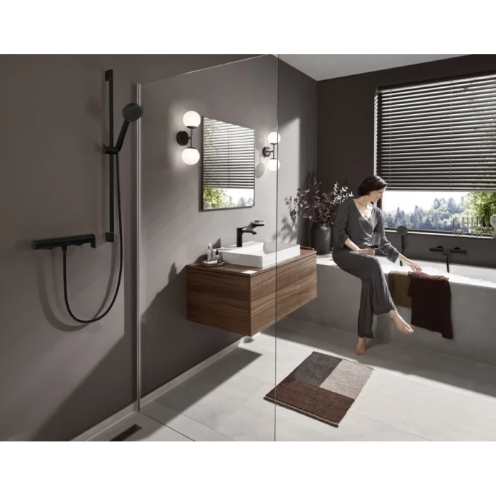 Hansgrohe смеситель для раковины без донного клапана, Vivenis, черный арт. 75012670