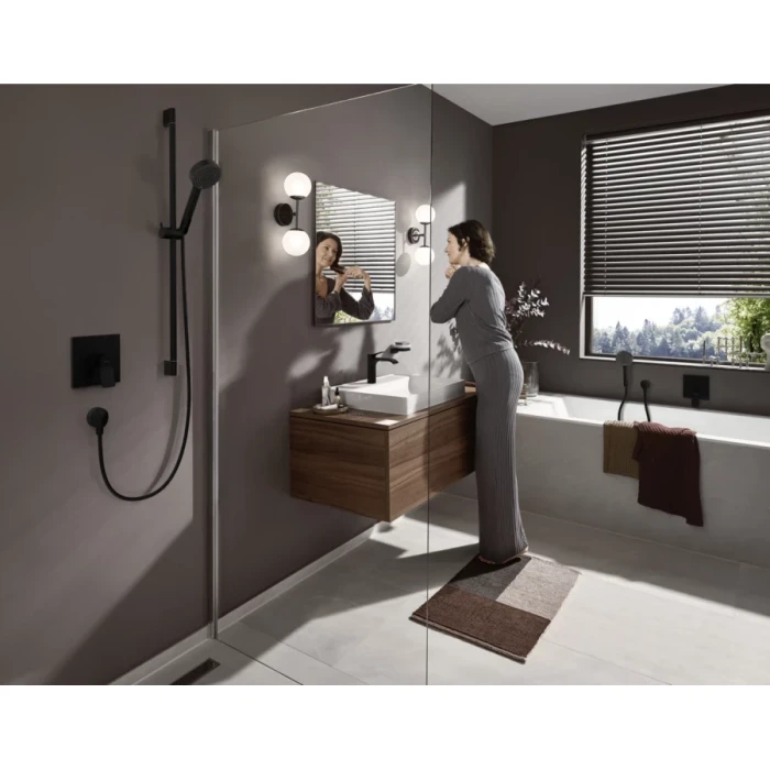Hansgrohe смеситель для раковины без донного клапана, Vivenis, черный арт. 75012670