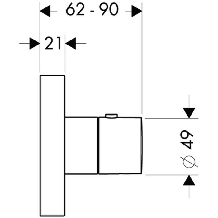 AXOR термостат для душа, ShowerSolutions, золото арт. 10755990
