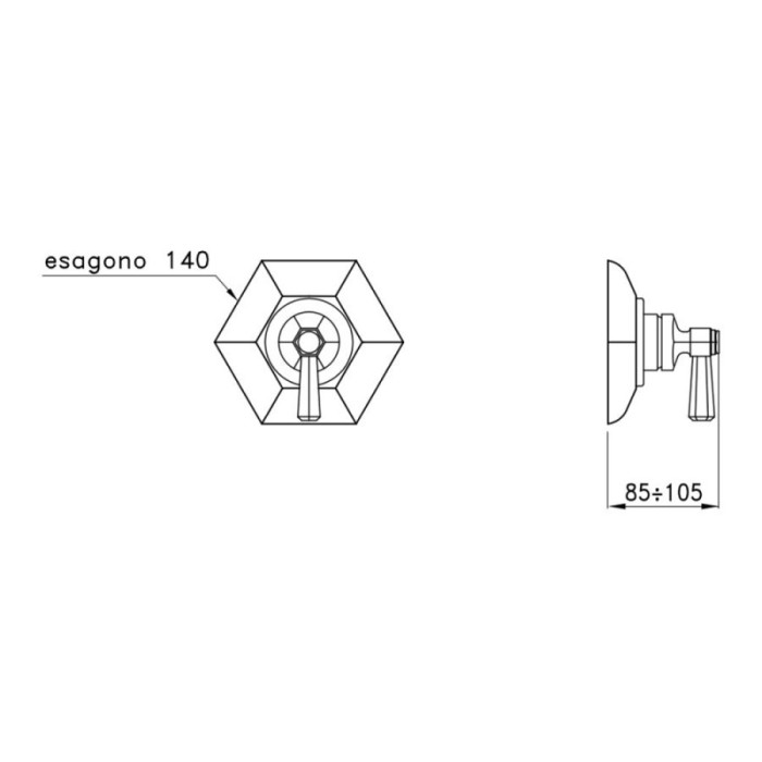 Stella смеситель для душа, eccelsa, хром арт. ec01410cr00