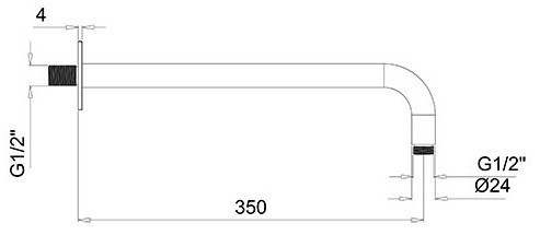 Almar держатель верхнего душа shower arms, арт. e021112.go