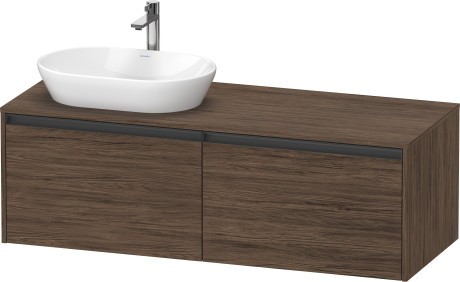 Duravit тумба подвесная под раковину слева 550 мм х 1400 мм х 459 мм, ketho.2, k24888l21210000 цвет: орех темный