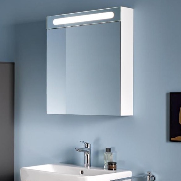 Duravit зеркальный шкаф с подсветкой 148 мм х 600 мм х 700 мм, с одной дверцей, no.1, n17920l00000000 цвет: белый