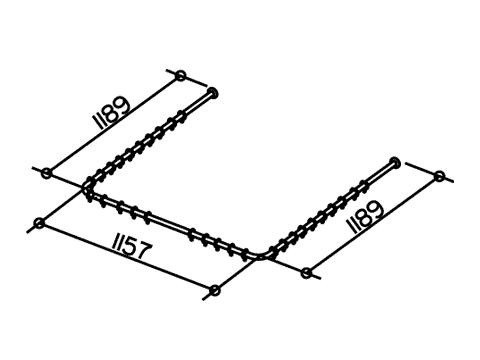 Keuco набор штанг для душевой шторки для квадратного душа 120х120 см, plan, хром арт. 14940 011200