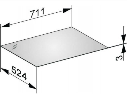 Keuco декоративная верхняя крышка из кристаллина для боковой тумбы, edition 11, арт. 31322 119001