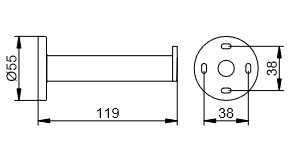 Keuco держатель запасного рулона туалетной бумаги, plan, черный матовый арт. 14963 370000