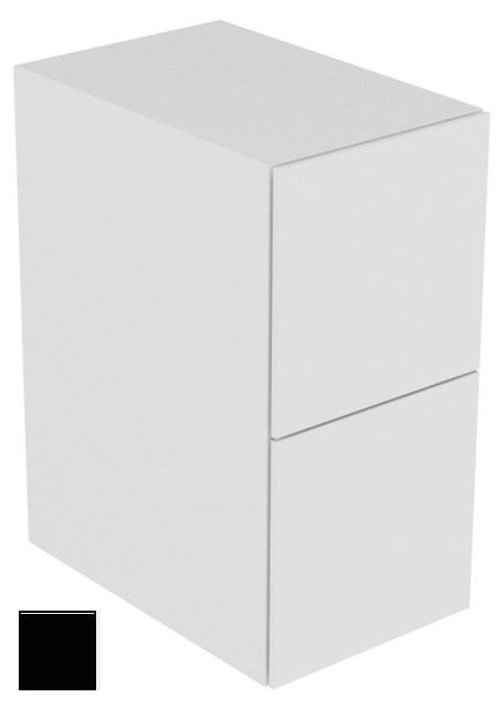 Keuco тумба боковая подвесная с двумя выдвижными фронтами, с внутренней светодиодной подсветкой, edition 11, черный арт. 31321 330100