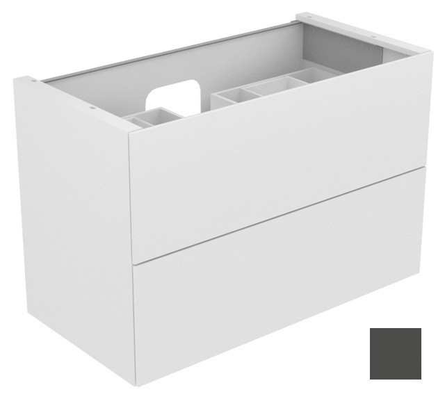 Keuco тумба подвесная под раковину с двумя выдвижными фронтами, с внутренней светодиодной подсветкой, edition 11, антрацит арт. 31352 390100