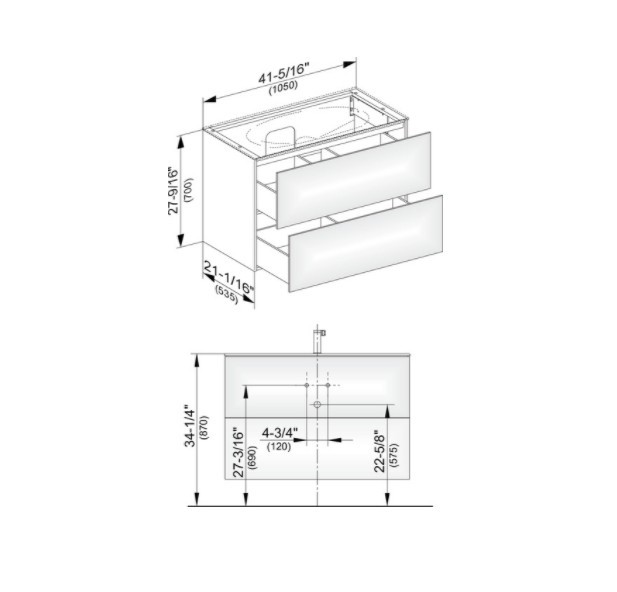 Keuco тумба подвесная под раковину с двумя выдвижными фронтами, с внутренней светодиодной подсветкой, edition 11, антрацит арт. 31352 390100