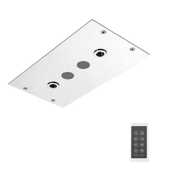 Fima Carlo Frattini верхний модуль modular 350х200 мм., встраиваемый в потолок, bluetooth, led подсветка-хромотерапия с 8 цветами wellness, хром арт. f2820cr