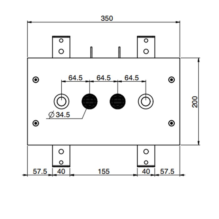 Fima Carlo Frattini верхний модуль modular 350х200 мм., встраиваемый в потолок, bluetooth, led подсветка-хромотерапия с 8 цветами wellness, хром арт. f2820cr