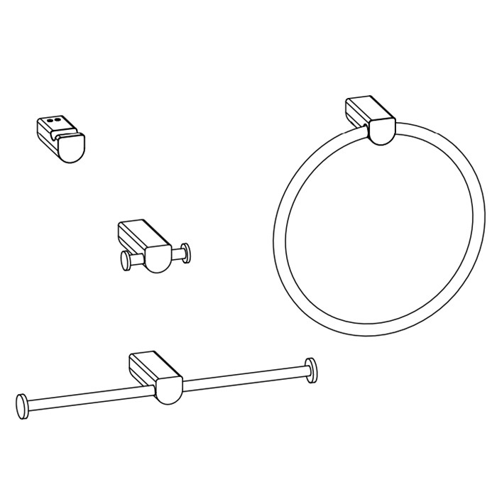 Gessi Полотенцедержатель кольцевой, подвесной, Rilievo, 59509#031 цвет: хром