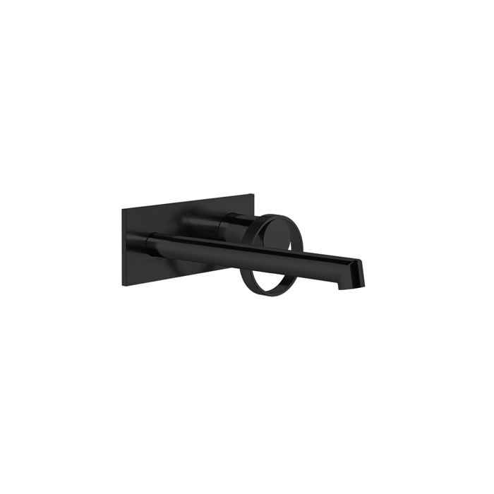 Gessi Смеситель для раковины, настенный, с изливом 194-214 мм, Anello, 63389#299 цвет: black xl