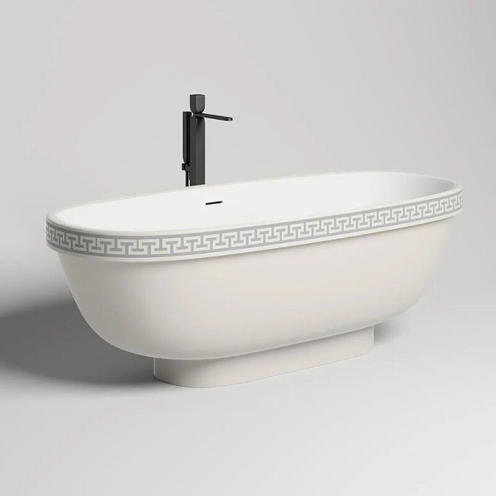 Salini ванна отдельностоящая 179x79, greca, 103021mrh цвет: матовый белый