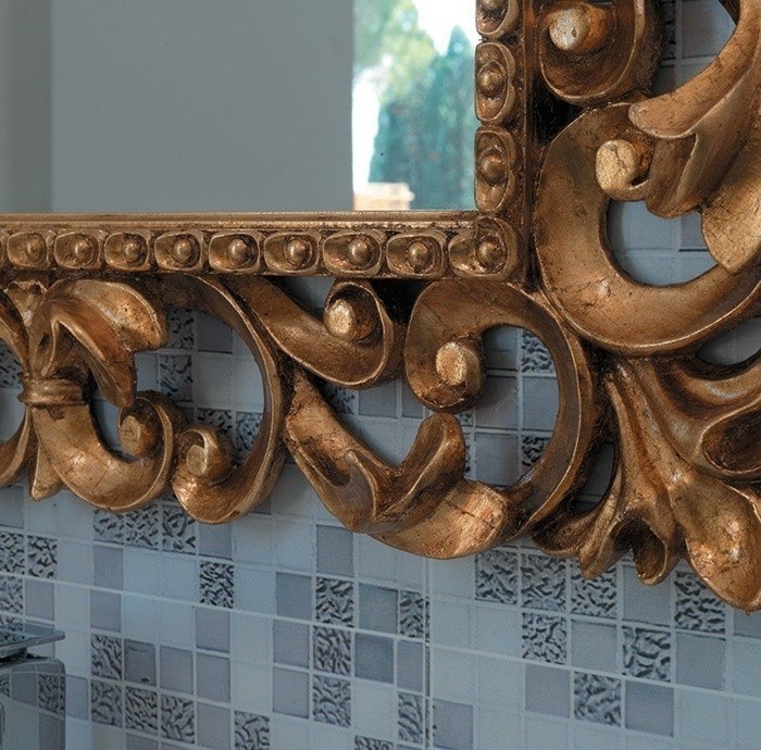 ArtCeram зеркало в раме 73х93см, acs001 73 barocca цвет: золото