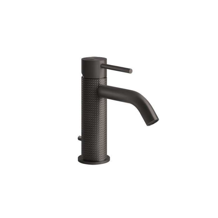 Gessi Смеситель для раковины на 1 отв., с донным клапаном, излив: 123мм, 316, 54401#707 цвет: brushed black metal pvd