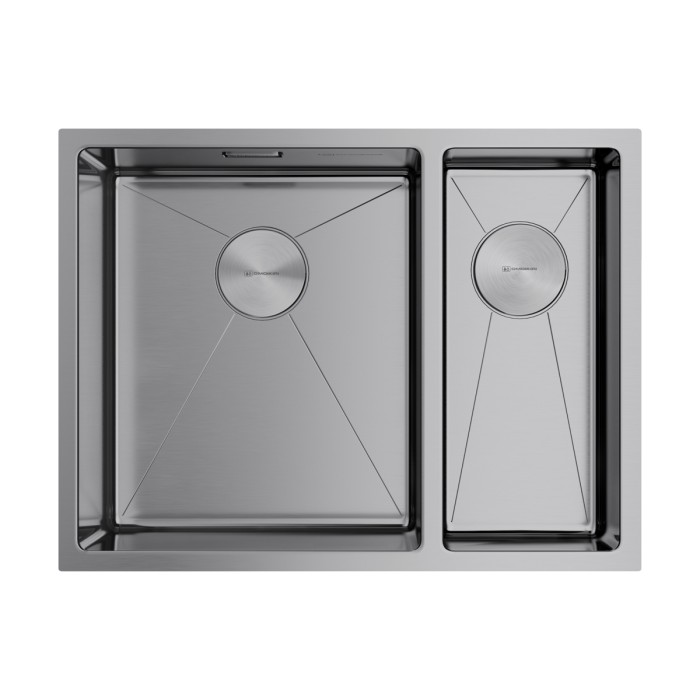 Omoikiri кухонная мойка Taki 58-2-U/IF-L, нержавеющая сталь арт. 4993768