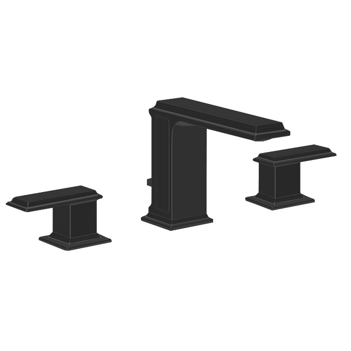 Gessi Смеситель для раковины на 3 отверстия с донным клапаном, Eleganza, 46012#706 цвет: черный металлик