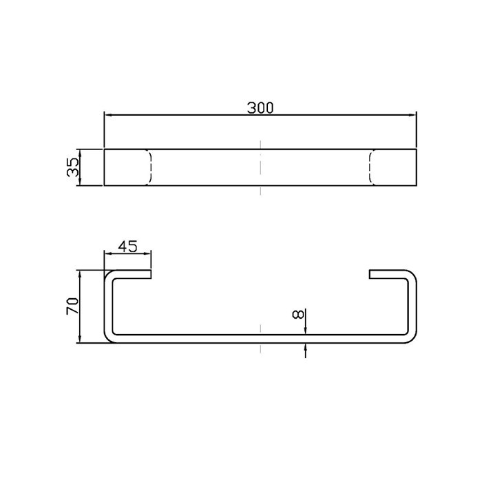 Zucchetti полотенцедержатель, 30см., подвесной, soft, хром арт. zac720