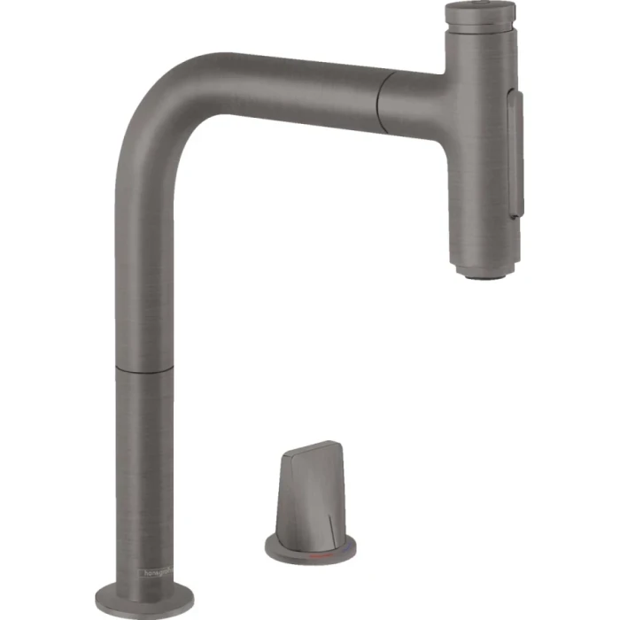 Hansgrohe смеситель для кухни, Metris Select M71, черный арт. 73818340