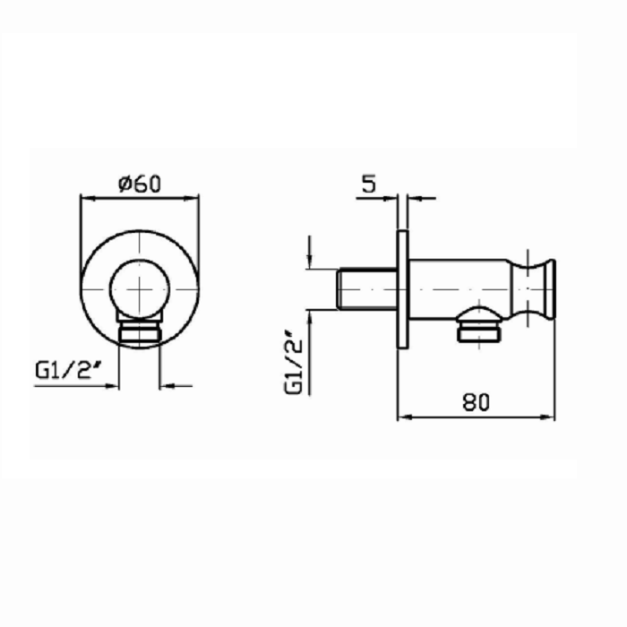 Zucchetti шланговое подключение с держателем для ручного душа, on, хром арт. z93933