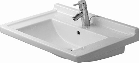 Duravit раковина встраиваемая сверху strack 3 70х49 см, starck 3, 0304700000 цвет: белый