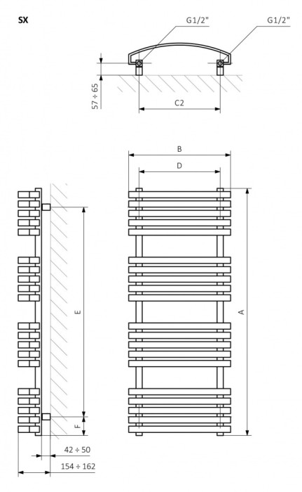 Terma эллектрический полотенцесушитель kioto 870-480