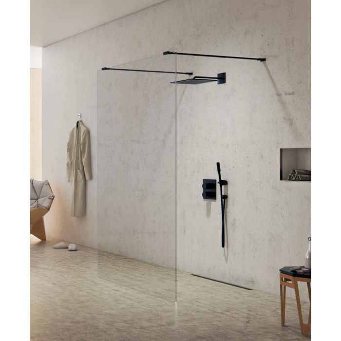 Душевое ограждение 110x200, New trendy New modus black, черный арт. EXK-5602