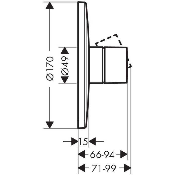 AXOR смеситель для душа, Uno, черный арт. 45605340