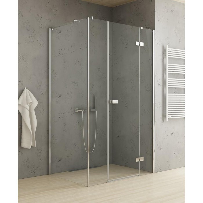 Душевое ограждение plus r 130x90x200, New trendy Reflexa chrome, хром арт. EXK-5093