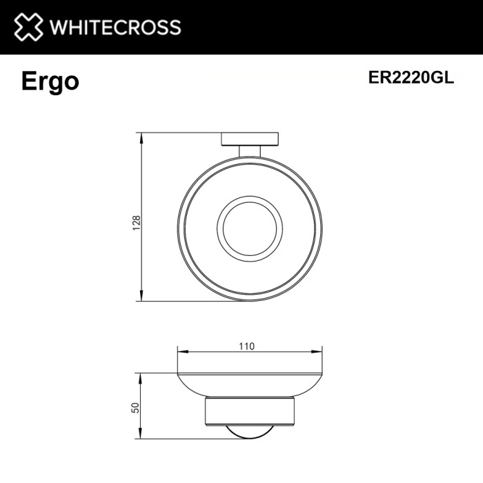 Мыльница подвесная, Whitecross Ergo gold, золото арт. ER2220GL