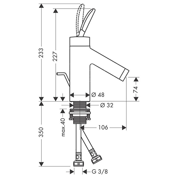 AXOR смеситель для раковины, Starck Classic, бронза арт. 10010140