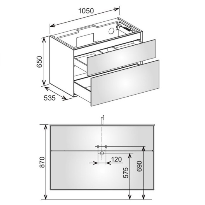 Keuco тумба под умывальник, со внутренним освещением 1050x650x535 мм фасад венецианский дуб, edition lignatur, арт. 33350 750012