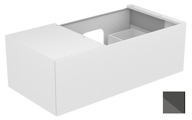 Keuco тумба подвесная под раковину справа edition с одним выдвижным фронтом, с внутренней светодиодной подсветкой, edition 11, антрацит арт. 31154 110100