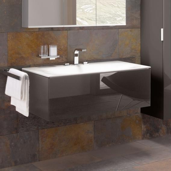 Keuco тумба подвесная под раковину с одним выдвижным фронтом, с внутренней светодиодной подсветкой, edition 11, трюфель арт. 31361 140100