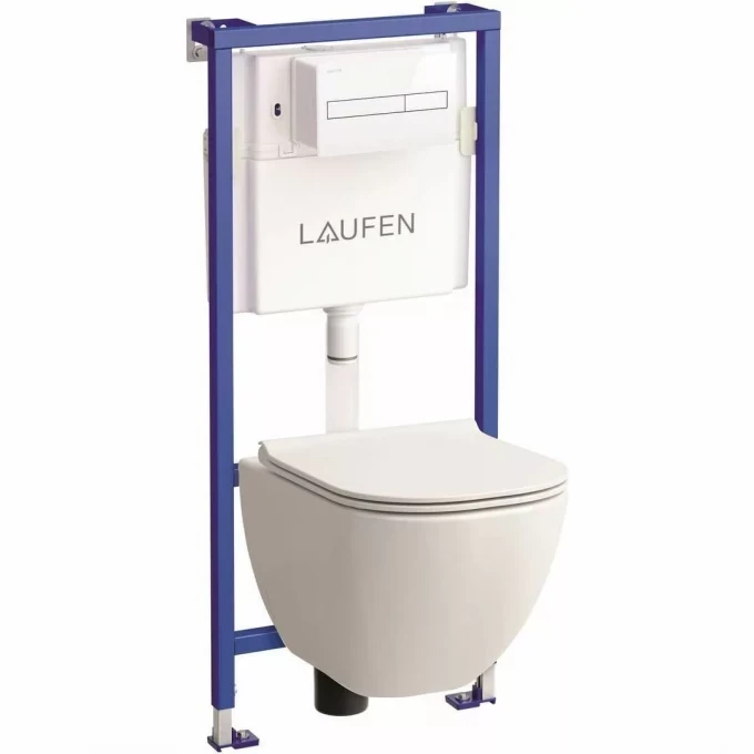LAUFEN комплект унитаз безободковый, с микролифтом, PACK PRO - 6.2071.2.716.000.3