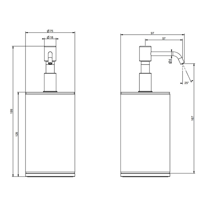 Gessi Дозатор для жидкого мыла, настольный, Tondo, 66438#707 цвет: black metal brushed pvd/черный