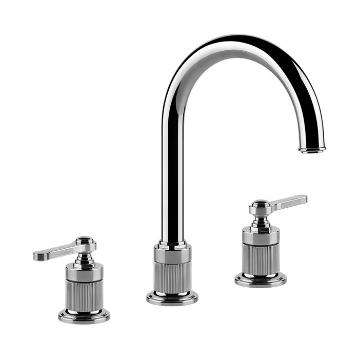 Gessi Смеситель для раковины, на 3 отв., излив: 17.2см., Venti20, 65016#031 цвет: хром