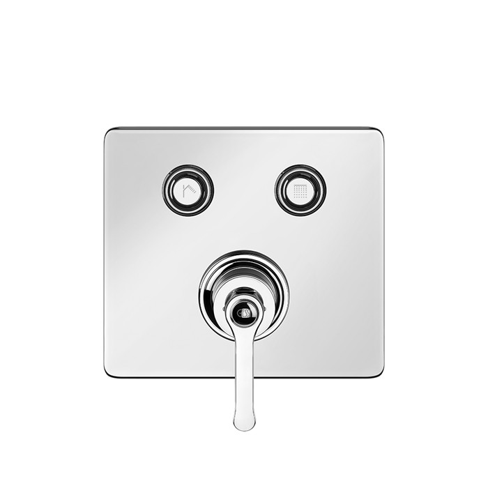 Gessi Смеситель для душа настенный встраиваемый, однорычажный, с 2 запорными кнопками, Hi Fi Eclectic, 65242#031 цвет: хром